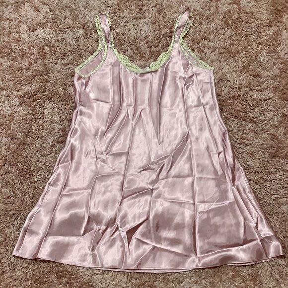 Vintage Enchanting Coquette Pink and Cream Lace Fairycore Fairy Slip Size Large - Picture 8 of 12
